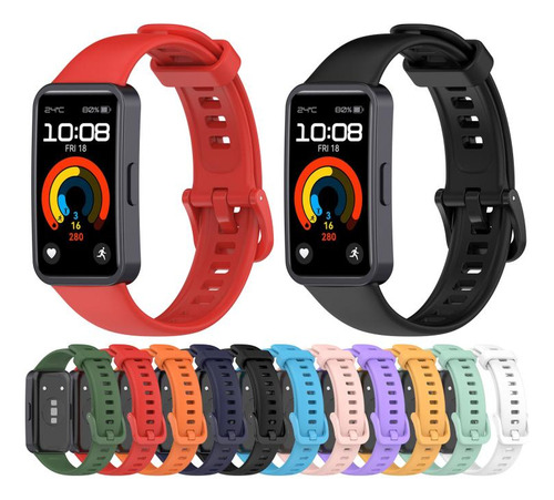 Pulseira De Silicone Com Fivela De Cor Azul Celeste Para Hua