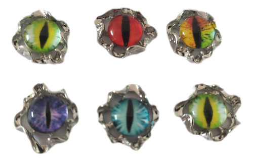 5 Apliques Charms Dijes Para Celular Ojo De Gato Dragón Dino