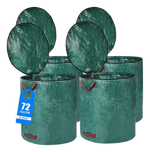 Paquete De 4 Bolsas De Residuos Reutilizables De 72 Gal...