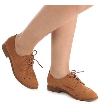 Sapato Oxford Feminino Bottero Totalmente Demais - Caramelo | Mercado Livre