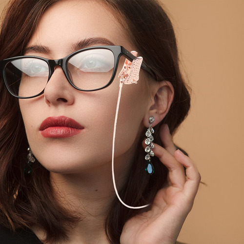 2 Cadenas De Metal Para Sujetar Máscaras Para Gafas