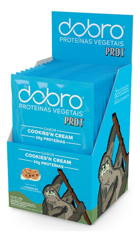 Sachê Dobro Proteína Cookies 10un X 30g Sabor Cookies and cream