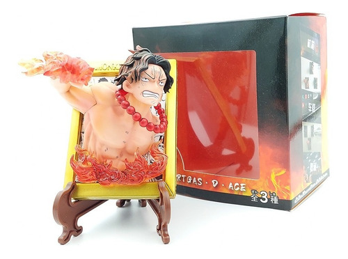 Figura Ace Retrato 3d One Piece Anime De Colección