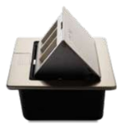 Caja De Piso Con Tapa - Bronce/metal - Multi-modular