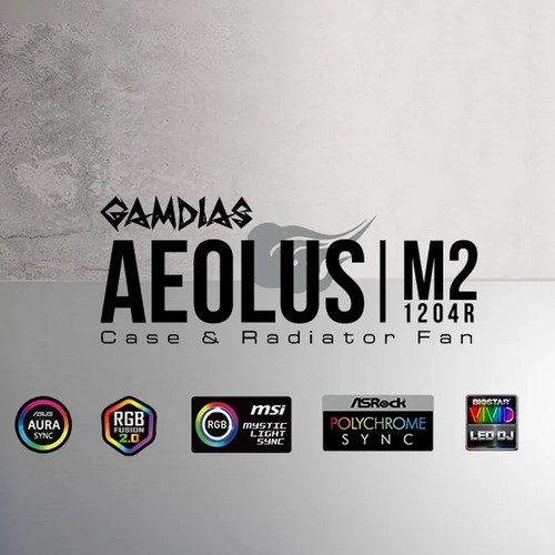 Imagem 7 de 7 de Kit 4 Fan Gamer Argb Aeolus M2-1204r Gamdias C/ Controlador