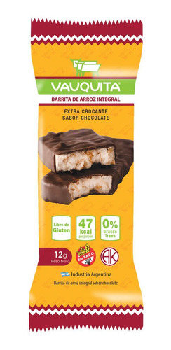 Barra De Arroz Vauquita Chocolate X 12 G