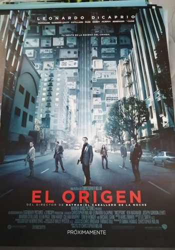 Afiche-póster De Película De Cine Original El Origen