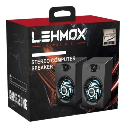 Caixa De Som Stereo Computer Speaker Lehmox  Gt-s1