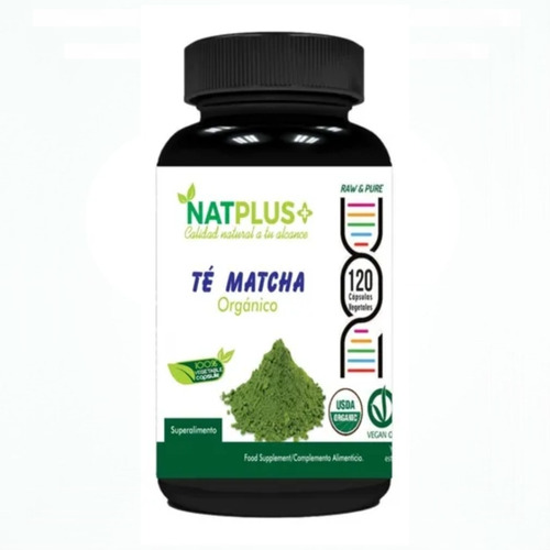 Te Matcha Orgánico 120 Cáps 500mg Antioxidante Hipertensió