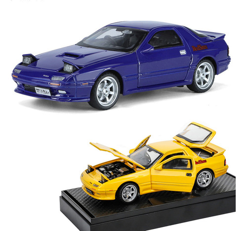 Mazda Rx7 Fc Miniatura Metal Coche Con Luces Y Sonido 1/32