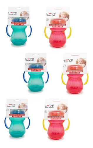 Love 9141 Vaso Con Asas Anti Derrame X 6 Unidades