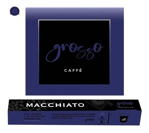 Capsulas De Cafe Macchiato Grosso 10un