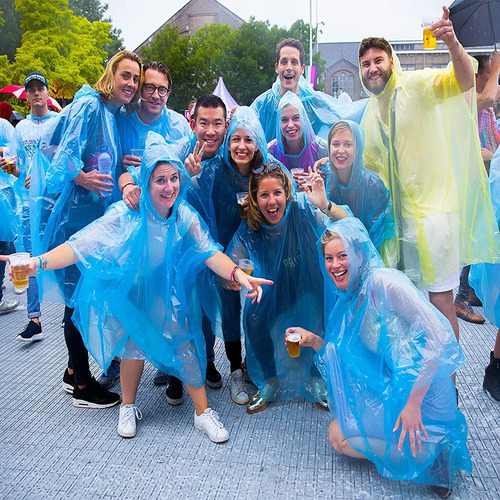 50 Poncho De Lluvia Desechable Para Acampar Al Aire Libre Pa