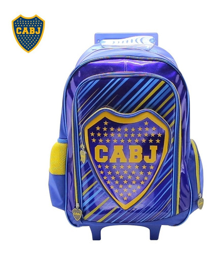 Mochila Boca Juniors Carrito 18'' Escudo 3d Cresko Original