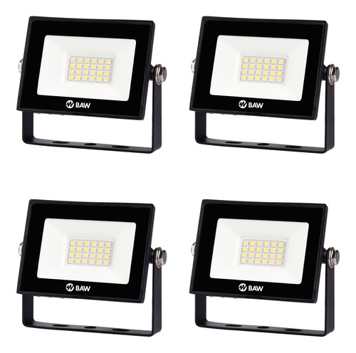Combo Set X4 Proyector Reflector Led Baw 10w Ip65 900lm Fría