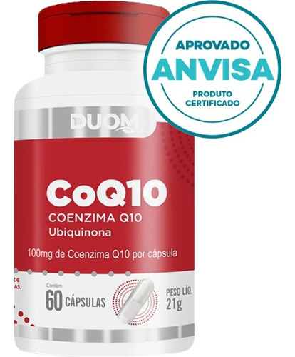 Suplemento Coenzima Q10 Ubiquinona Energia Duom 60cps