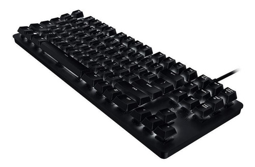 Imagen 2 de 3 de Teclado gamer Razer BlackWidow Lite QWERTY Razer Orange inglés US color black con luz blanca