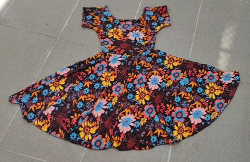 Imagen 10 de 10 de Vestidos Pin Up Floreados Seda Fria