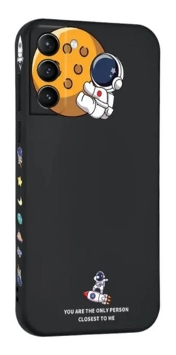 Funda Astronauta Goma Para iPhone 14 Series + Mica 20d