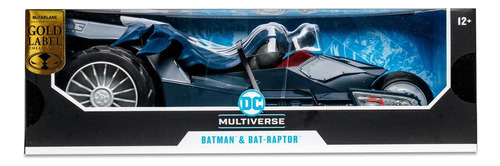 Mcfarlane Vehículos: Dc - Batman Y Bat-raptor Gold Label