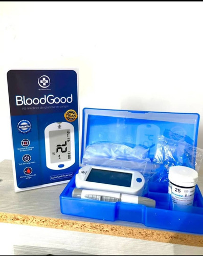 Glucometro Bloodgood Mas 25 Tiras Reactivas Y 25 Lancetas