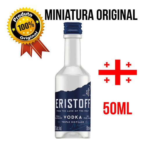 Miniatura Vodka Eristoff Triple Destiled 50ml