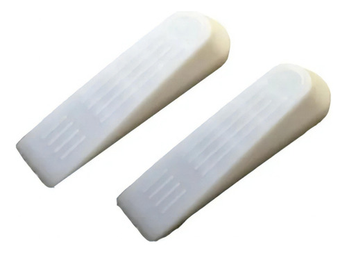Kit Com 2 Aparador Peso Trava Porta Calço Prático Discreto Cor Branco