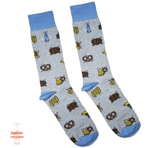 Imagen 4 de 9 de Foursome Beer Socks Lovers - 4 Pares De Medias (lúpulos)