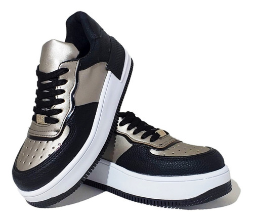 Imagen 4 de 5 de Zapatillas Praga Negro/peltre
