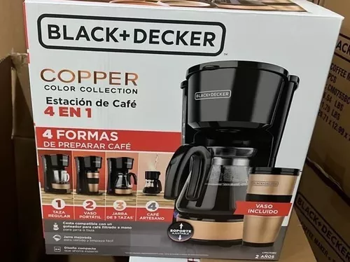 BLACK + DECKER Cafetera 4 en 1 Filtro Permanente con Jarra de