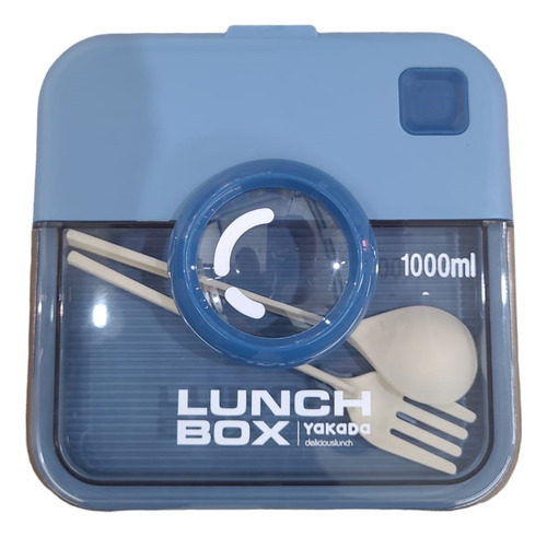 Vianda Lanchera Lunch Box Yakada 1000 Ml Con Cubiertos