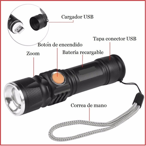 Linterna Bicicleta Recargable Usb Incluye Soporte 3000 Lumen