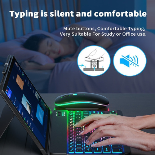 A Funda+teclado+ratón For Lenovo Tab P10 Tb-x705f/m 10.1 Ñ