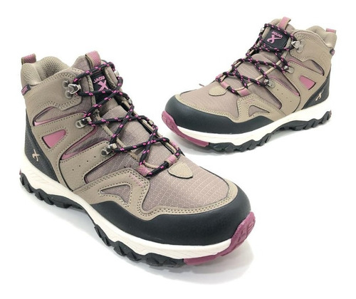 Imagen 6 de 6 de Zapatilla Botita Jaguar Trekking Mujer Cordones Art 3046