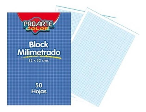 Pack 3 Block Papel Milimetrado 50 Hojas Proarte 22x 32cms.