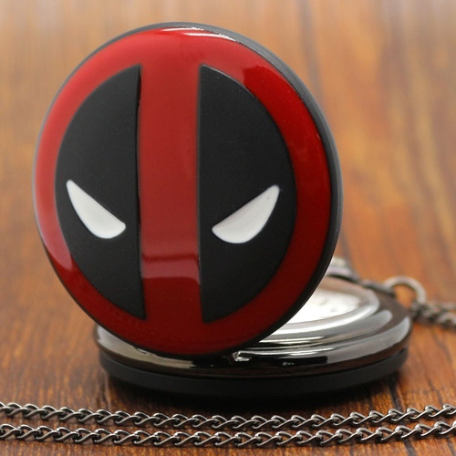 Reloj De Bolsillo De Color Negro Pocket Watch Deadpool