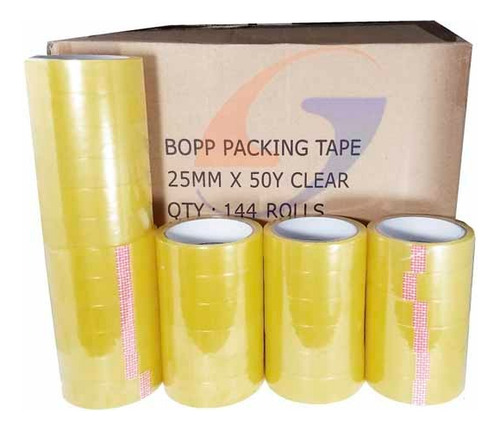 Cinta Adhesiva Empaque 25mm. X50 Caja X144 Serviciopapelero