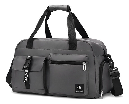 Bolsa Transversal Feminino Masculino Viagem Academia Fitness Cor Cinza