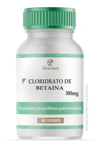 Cloridrato De Betaina 300mg 60 Doses