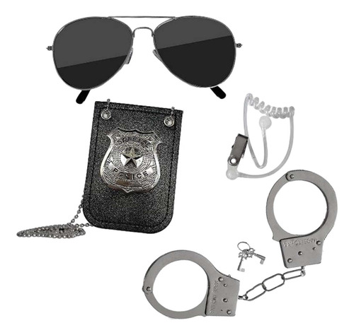 Juego De Accesorios Para Disfraz De Policía De Juguete De
