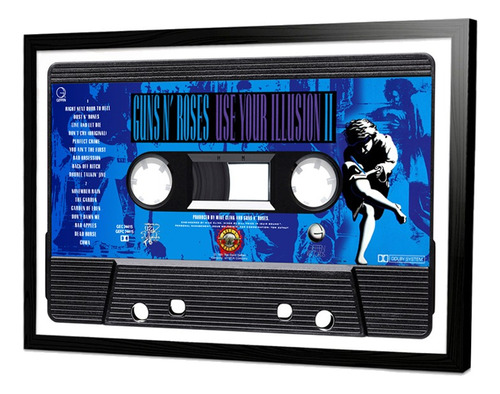 Cuadro Guns N Roses Cassette Use Illusion 2 Poster  50x70
