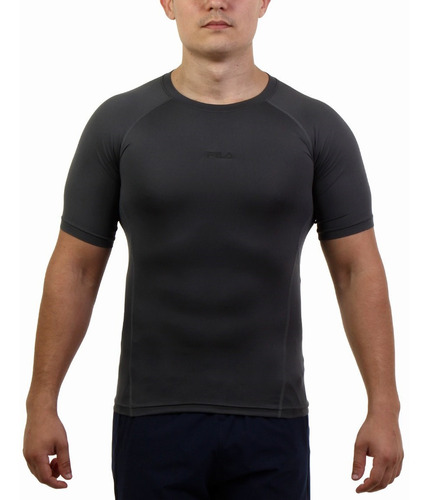 Remera De Hombre Fila Compress Skin Cinza Escuro