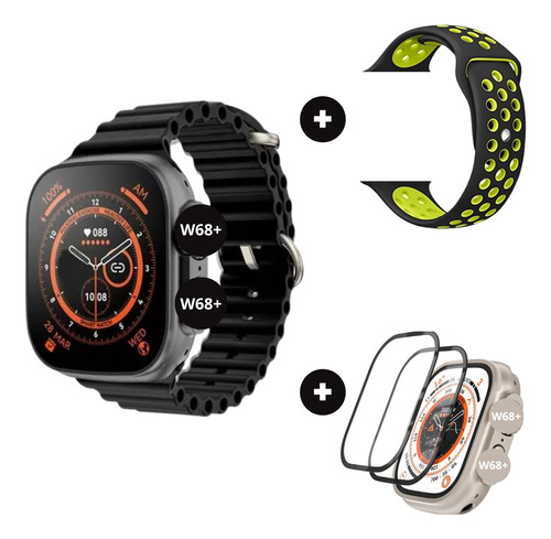 Imagen 1 de 10 de Smartwatch W68+ Ultra Sport Reloj Inteligente Deportivo Orig