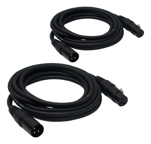 2 Cables 3m Micrófono Xlr Macho Condensador Durable Monitor