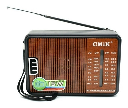 Radio Cmik Mk- 607b Fm / Am / Sw1-2 Color Marrón