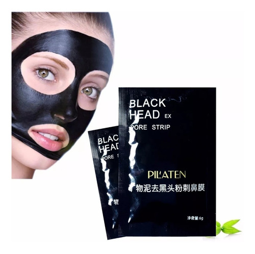 10 Sobres Pilaten Mascarilla Negra