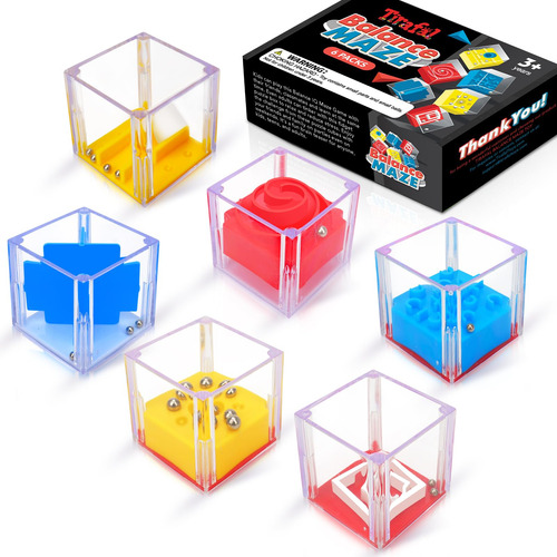 Balance Iq Maze Game Mini Fidget Puzzle Box 12 Piezas Para N