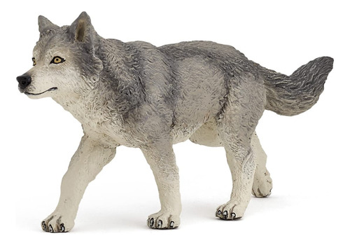 Figura De Lobo Gris De Wild Animal Kingdom, De Papo