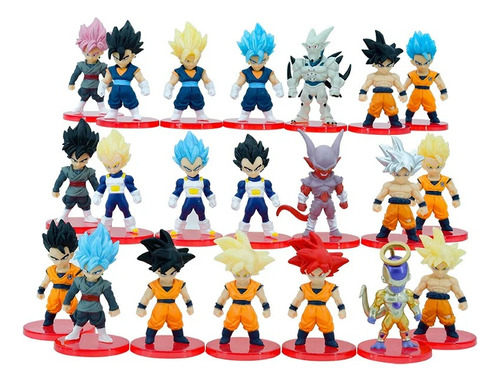 Set 21 Figuras Dragón Ball Z Goku Vegeta Transformaciones