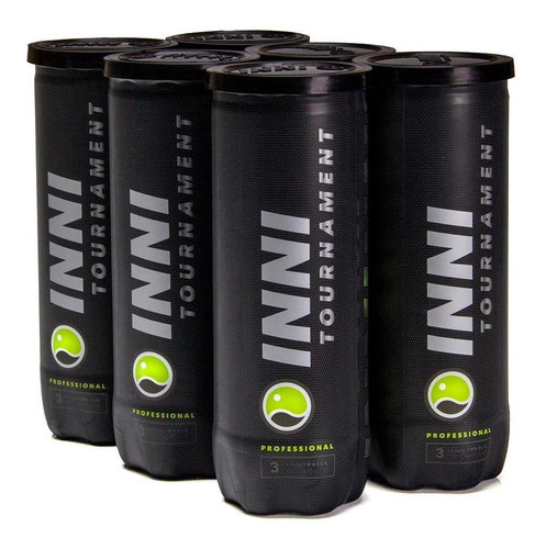 Pelota de tenis Inni Tournament Pack con 6 tubos